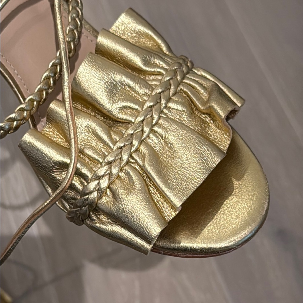 Ulla Johnson Gold Braided Sandals sz 7 - Picture 7 of 8